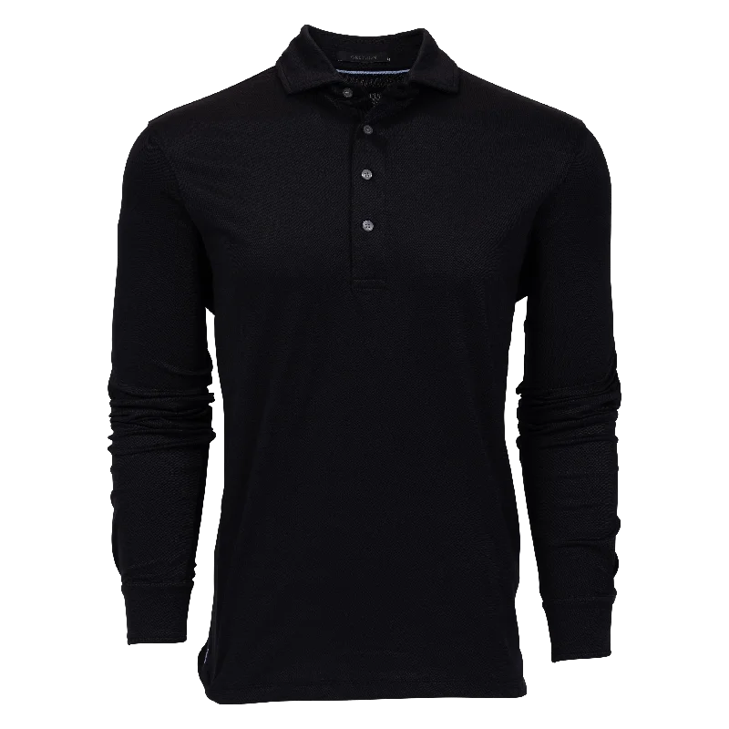 Men's modern travel wear polo shirt-Omaha Long Sleeve Polo (Shepherd)