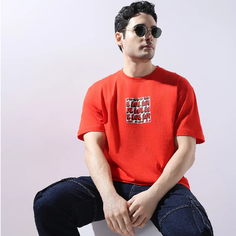 Men's relaxed fit athletic t-shirt-Oversize Graphic T-Shirt