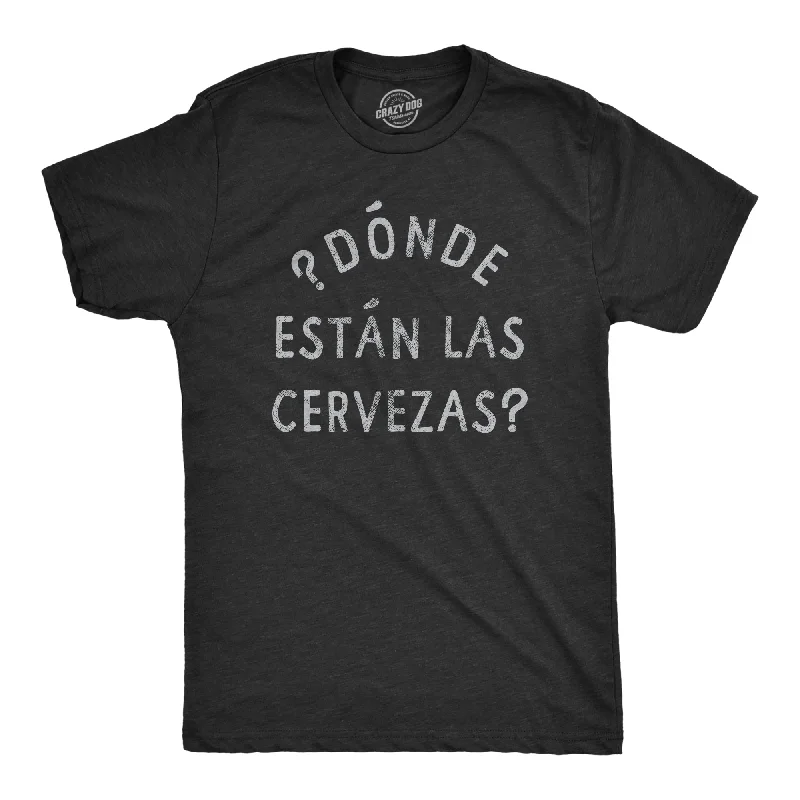 Men's tech fabric athletic t-shirt-Donde Estan Las Cervezas Men's T Shirt