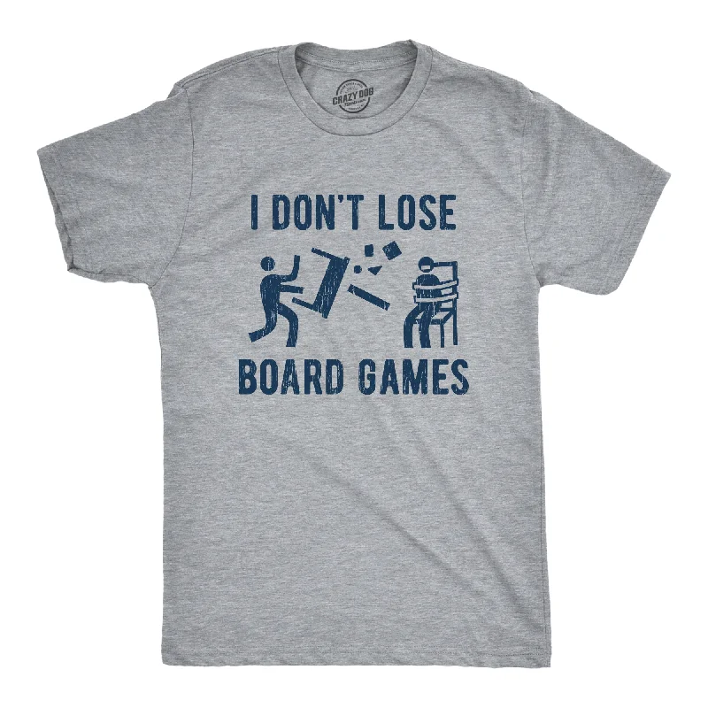 Men's tech fabric athletic t-shirt-I Don't Lose Board Games Men's T Shirt