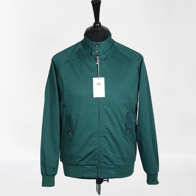 Men's antibacterial travel jacket-Hoxton Racing Green Harrington