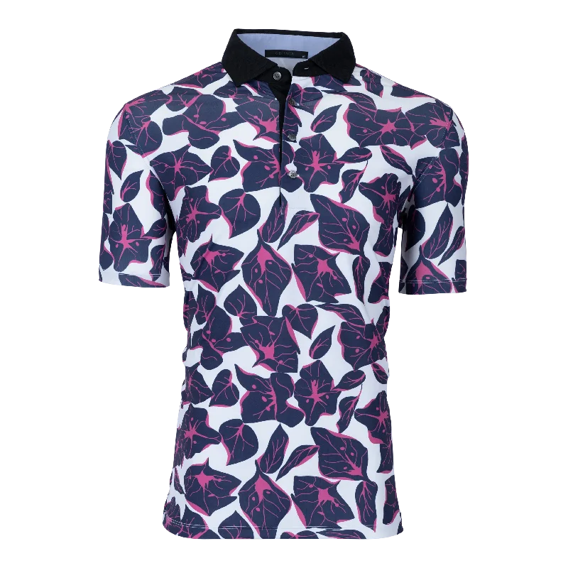 Men's tech-inspired casual polo shirt-Bermuda Floral Polo