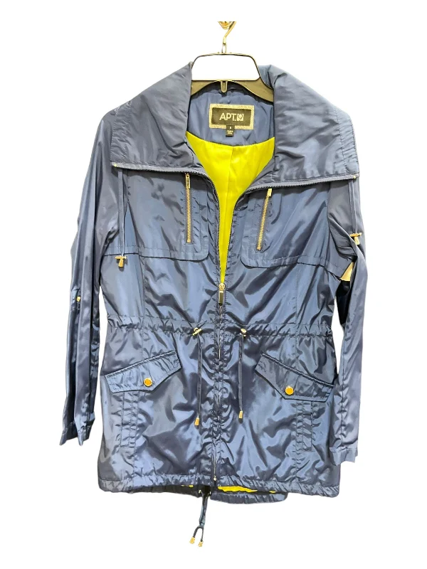 Men's durable windbreaker jacket-Blue Yellow Jacket Windbreaker Apt 9, Size S