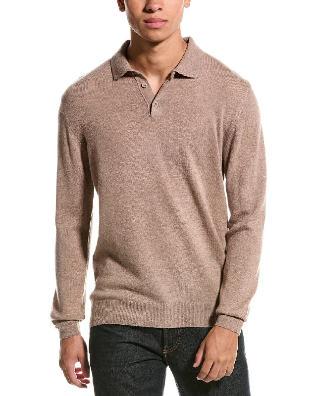 Men's wrinkle-resistant knitwear-Brodie Cashmere Wool & Cashmere-Blend Brodie Trophy Neck Sweater