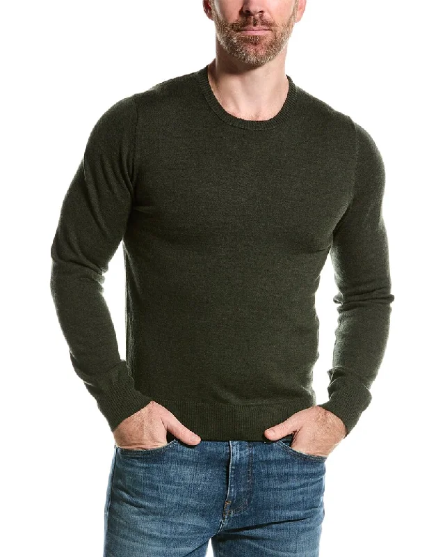 Men's sleep knit-Mette mens  Merino Wool Crewneck Sweater, XXL, Green