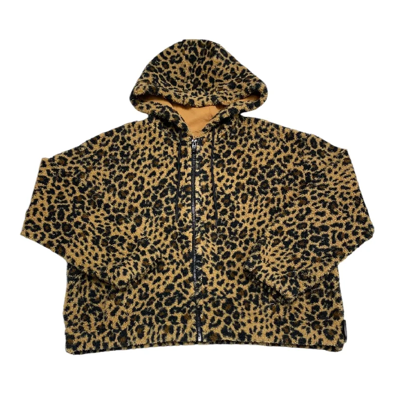 Men's lightweight parka-Jacket Faux Fur & Sherpa By Marc New York In Animal Print, Size: L