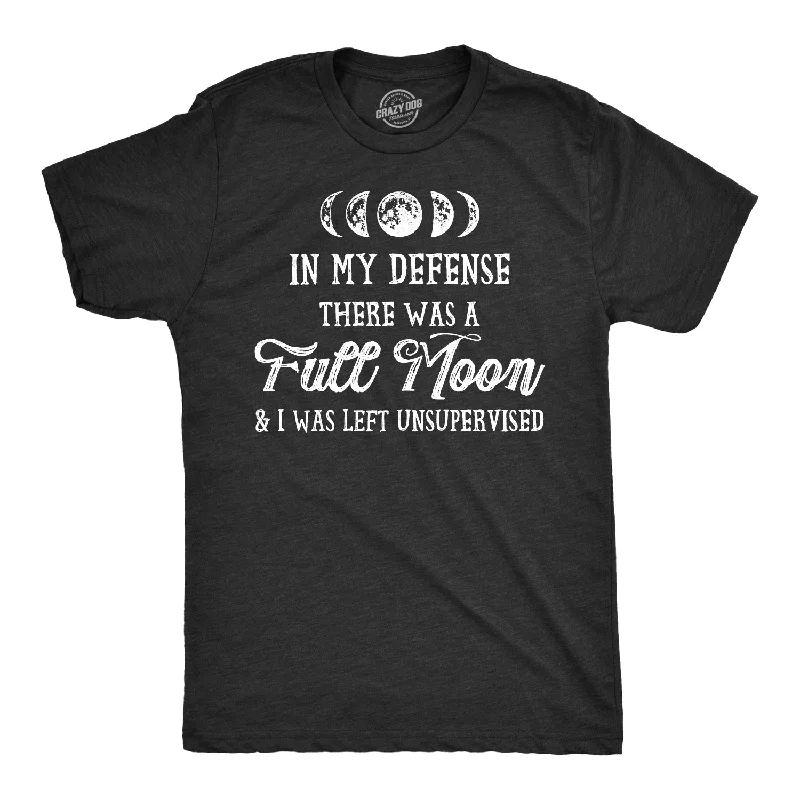 Men's organic cotton blend t-shirt-In My Defense There Was A Full Moon Men's T Shirt