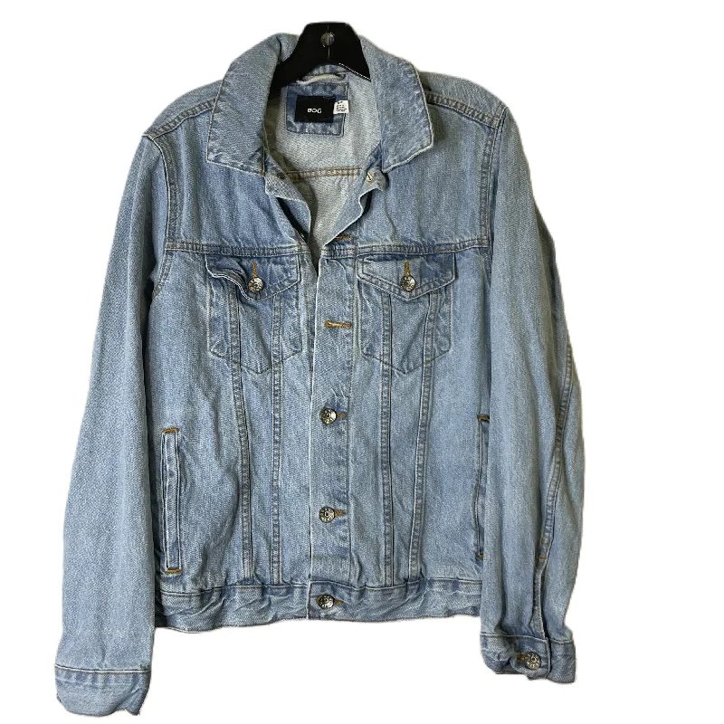 Men's wrinkle-free hiking jacket-Blue Denim Jacket Denim By Bdg, Size: S