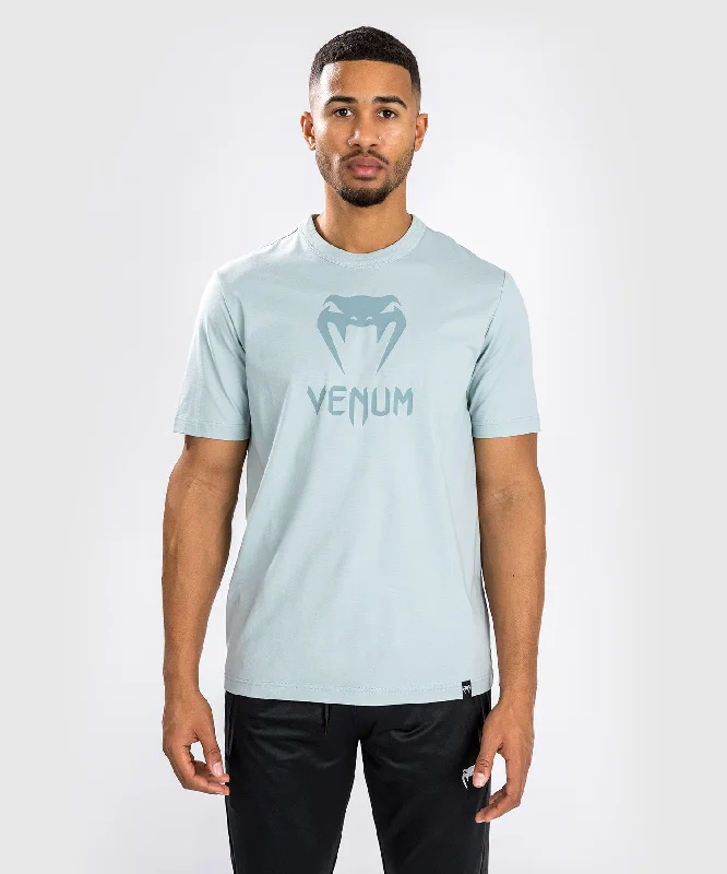 Men's relaxed fit athletic t-shirt-Venum Classic T-Shirt - Clearwater Blue/Clearwater Blue