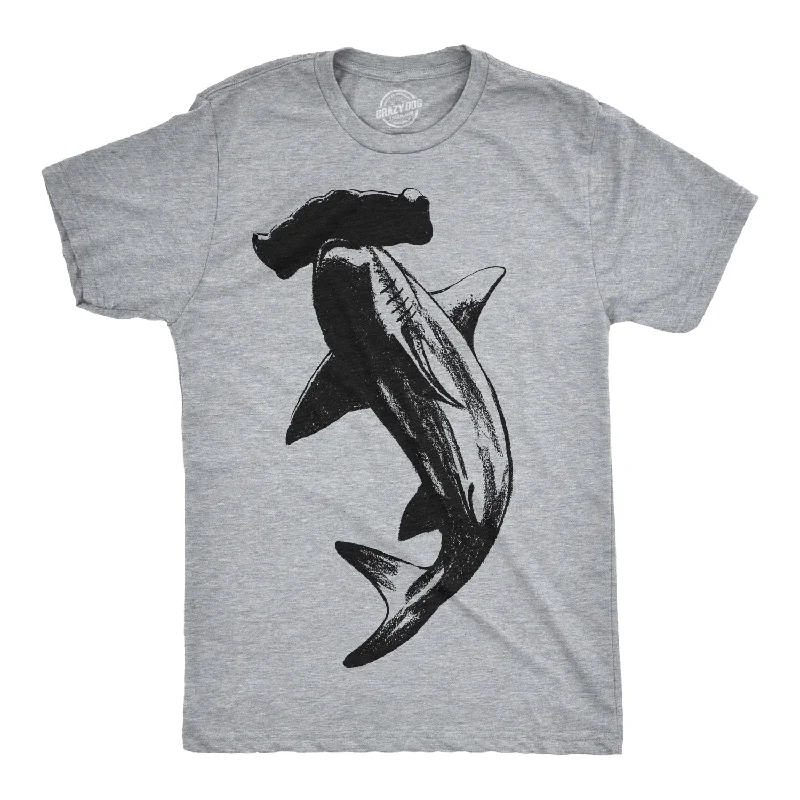 Men's weatherproof outdoor t-shirt-Hammerhead Shark Men's T Shirt