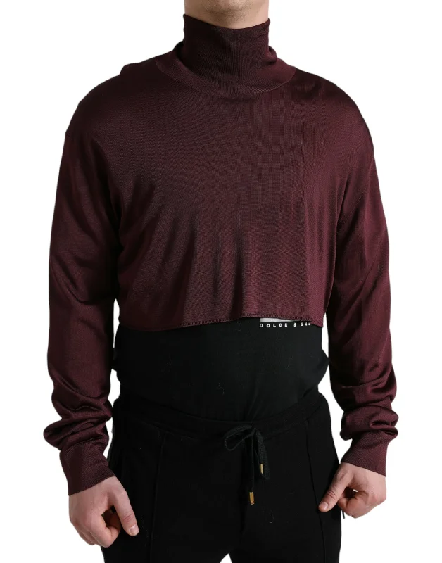 Men's summer knitwear-Dolce & Gabbana Turtleneck Viscose Men's Sweater