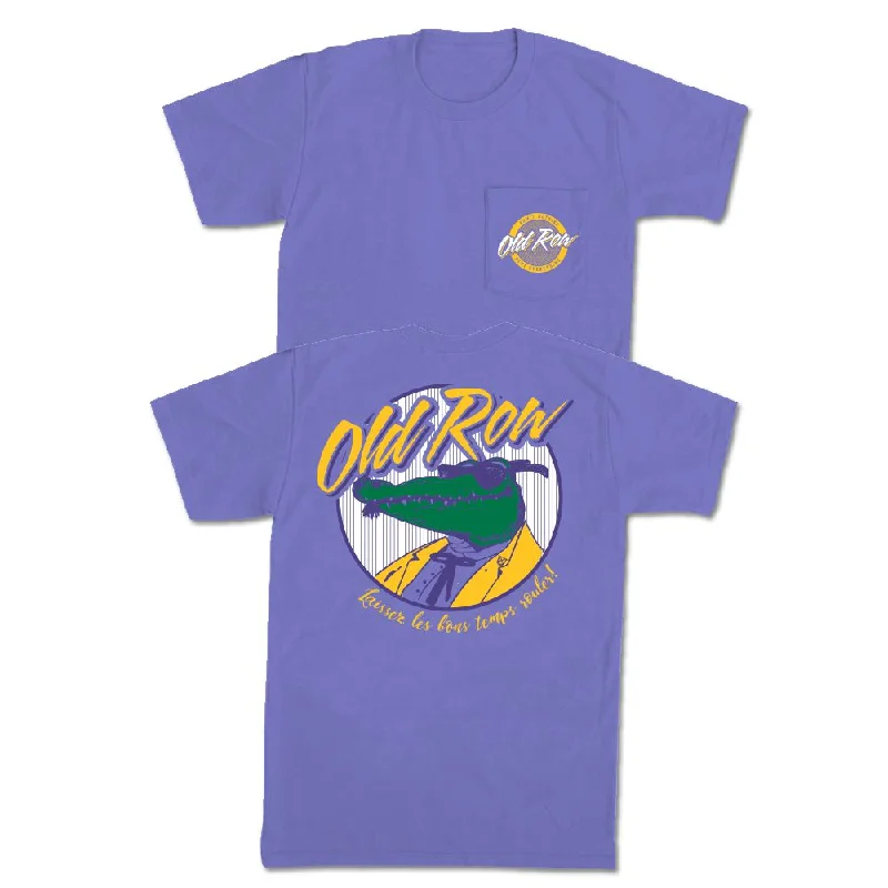 Men's performance athletic t-shirt-Old Row Colonel Gator Pocket Tee