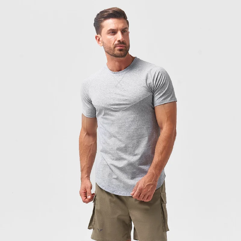 Men's organic cotton blend t-shirt-Statement Tee - Grey Marl