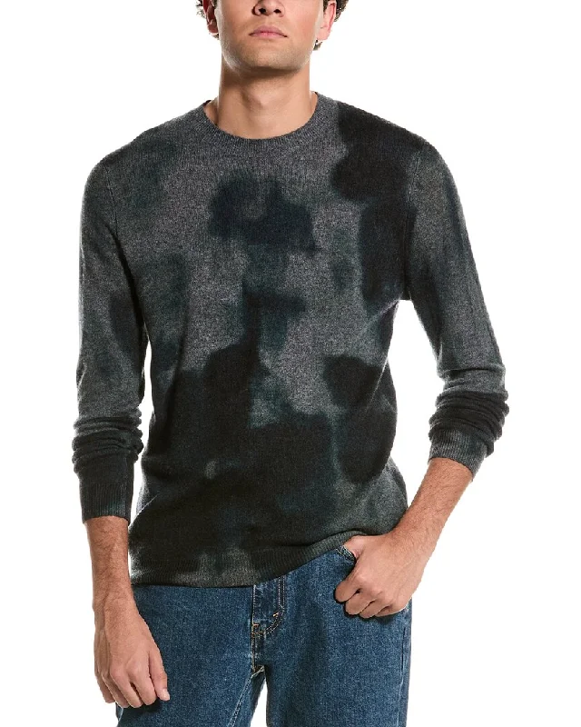 Men's fall sweater-Autumn Cashmere Watercolor Wool & Cashmere-Blend Crewneck Sweater