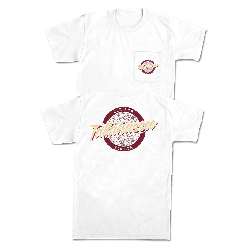 Men's sustainable jersey t-shirt-Tallahassee, Florida Circle Logo Pocket Tee