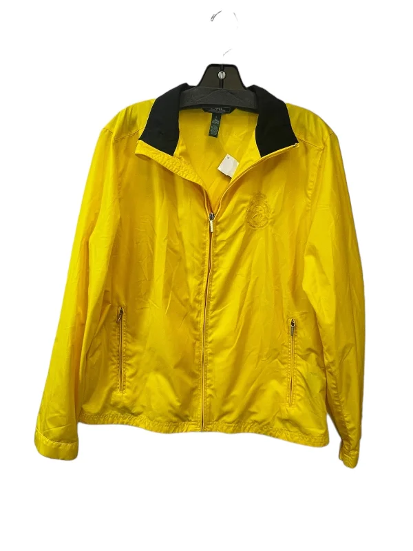 Men's sustainable gym jacket-Yellow Jacket Windbreaker Ralph Lauren, Size L