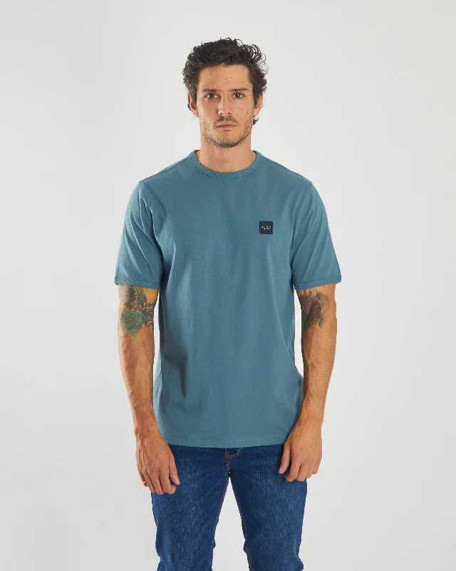 Men's premium cotton t-shirt-Thaddeus Tee Blue Haven