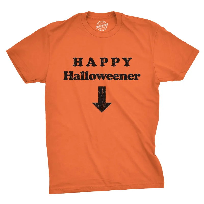 Men's casual athletic t-shirt-Happy Halloweener Men's T Shirt