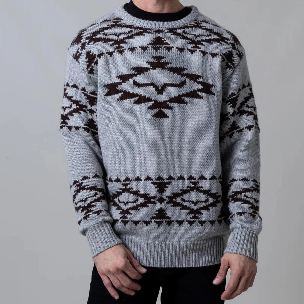 Men's quick-dry knitwear-Kimes Ranch Men's Mescalero Crew Sweater in Grey Heather