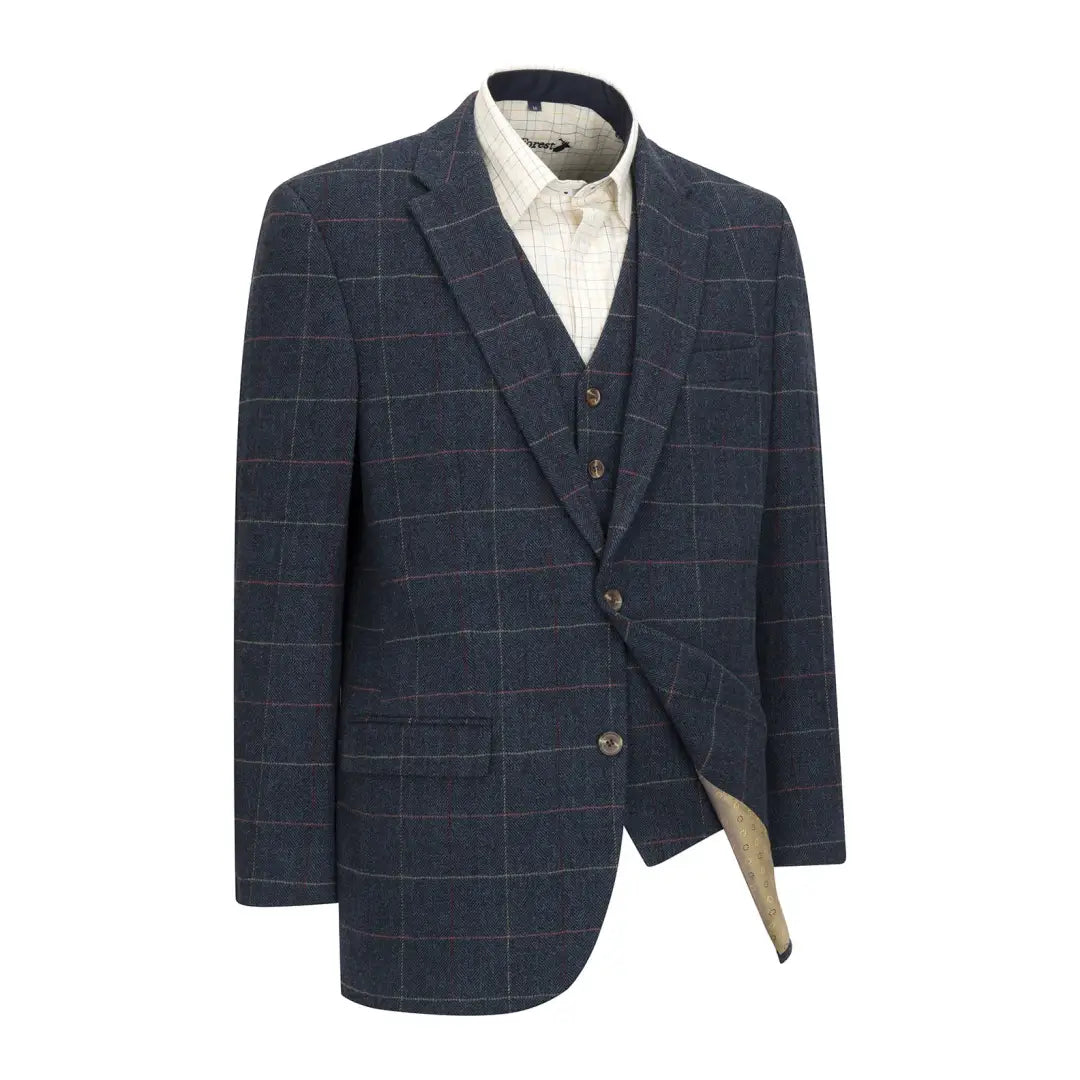 Men's fashion-forward denim jacket-New Forest Premium 100% Wool Tweed Blazer