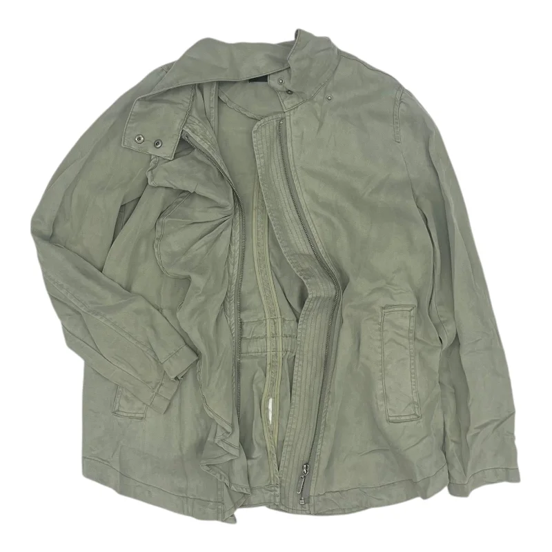 Men's ultra-comfortable travel jacket-Jacket Utility By Max Jeans In Green, Size:Xs