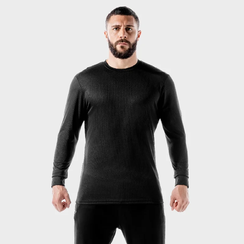 Men's weatherproof outdoor t-shirt-LAB360° Performance Crew Top - Black