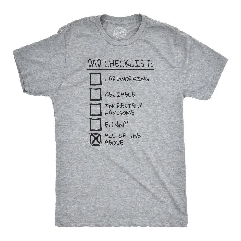 Men's lightweight athletic t-shirt-Dad Checklist Men's T Shirt