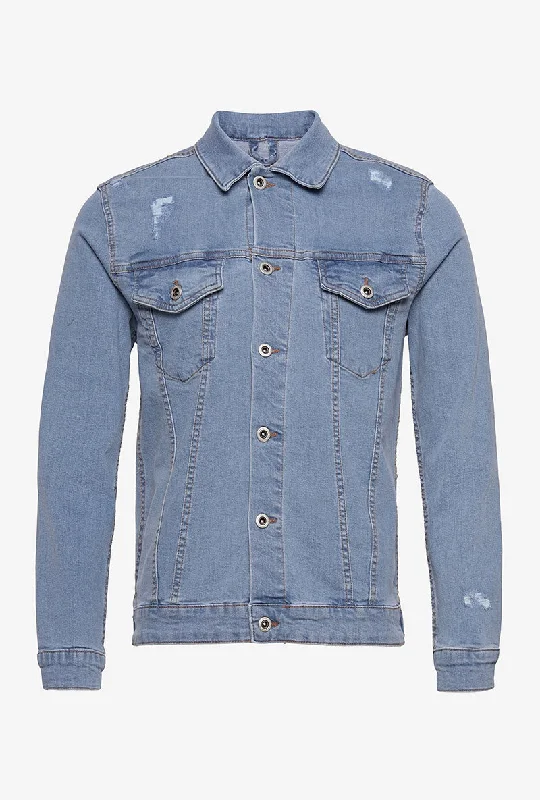 Men's functional field jacket-LINDBERGH SLIM FIT DENIM JACKET