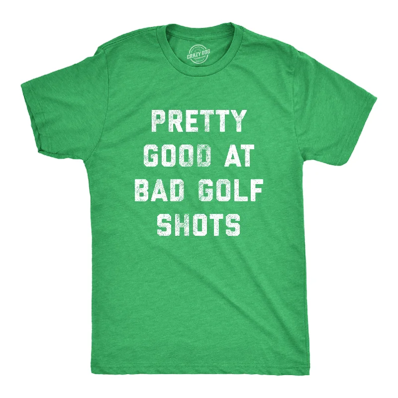 Men's breathable cotton t-shirt-Pretty Good At Bad Golf Shots Men's T Shirt