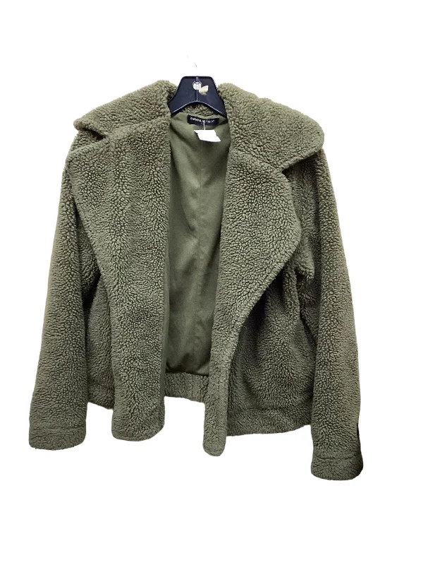 Men's functional field jacket-Jacket Faux Fur & Sherpa By Banana Republic In Green, Size: M