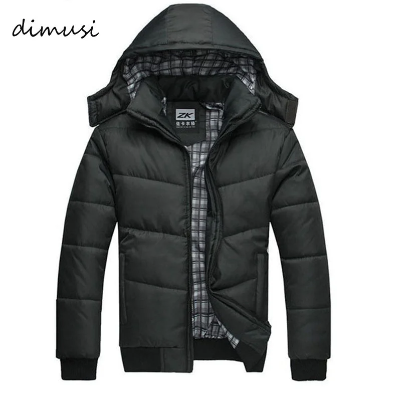 Men's ultra-lightweight jacket-DIMUSI Men's Winter Men Jackets New Arrival Male Cotton Thick Warm Parkas Casual Outwear Windbreaker Mens Hoodies 4XL ,YA294