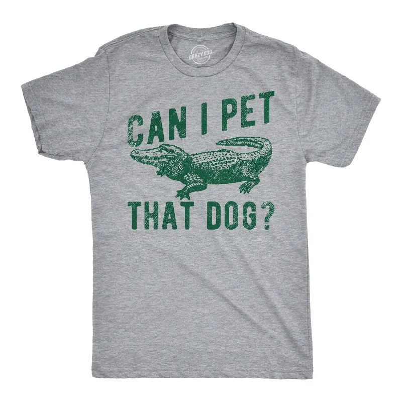 Men's relaxed fit athletic t-shirt-Can I Pet That Dog Men's T Shirt