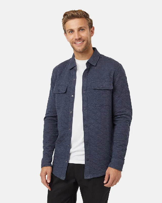 Men's ultra-breathable athletic shirt-Quilted Colville Shacket