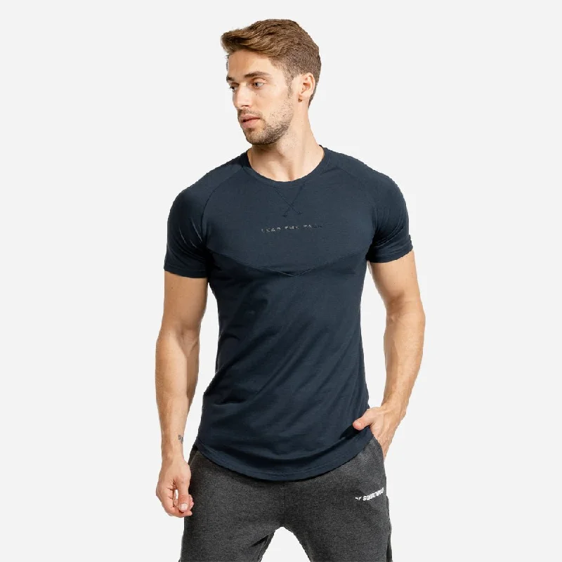 Men's ultra-breathable athletic t-shirt-Statement Tee - Navy