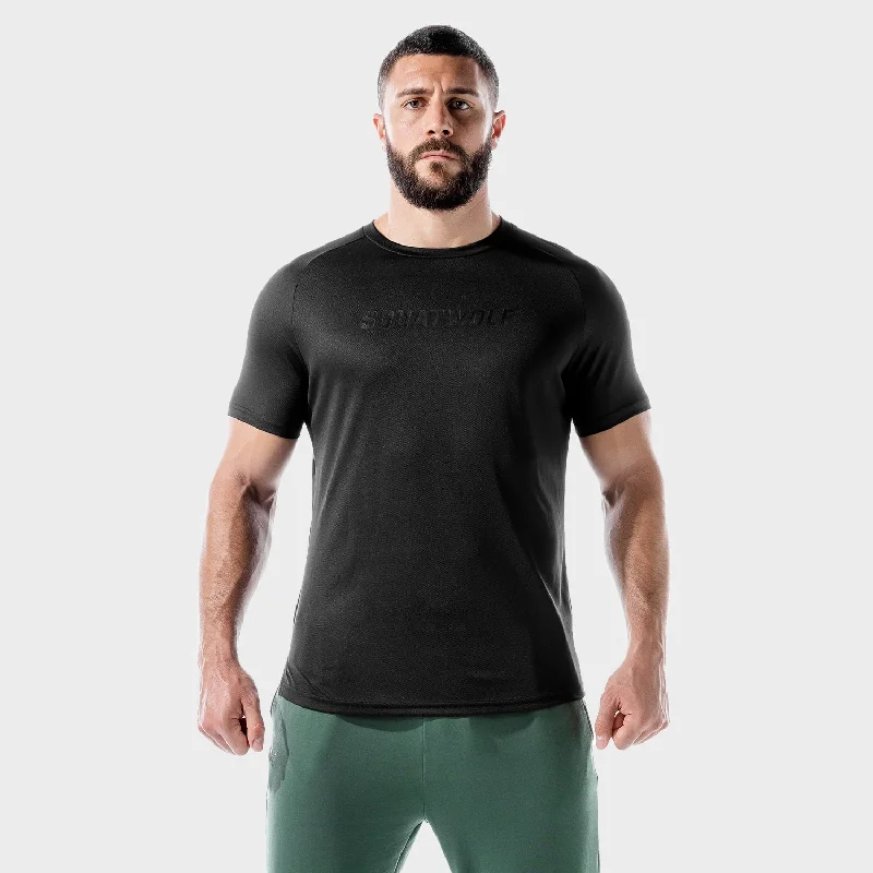 Men's versatile athletic t-shirt-LAB360° Recycled Mesh Tee - Black