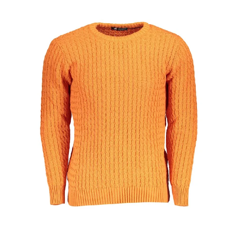 Men's club sweater-U.S. Grand Polo Elegant Twisted Crew Neck  Men's Sweater