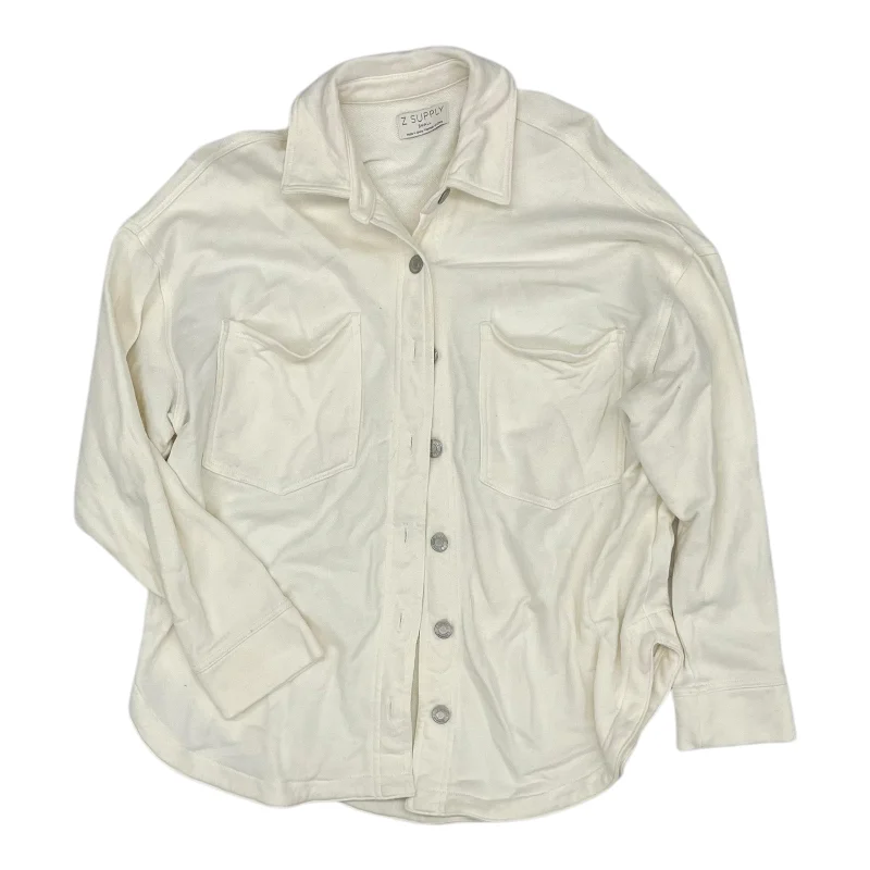 Men's eco-friendly casual jacket-Jacket Shirt By Z Supply In Cream, Size:S