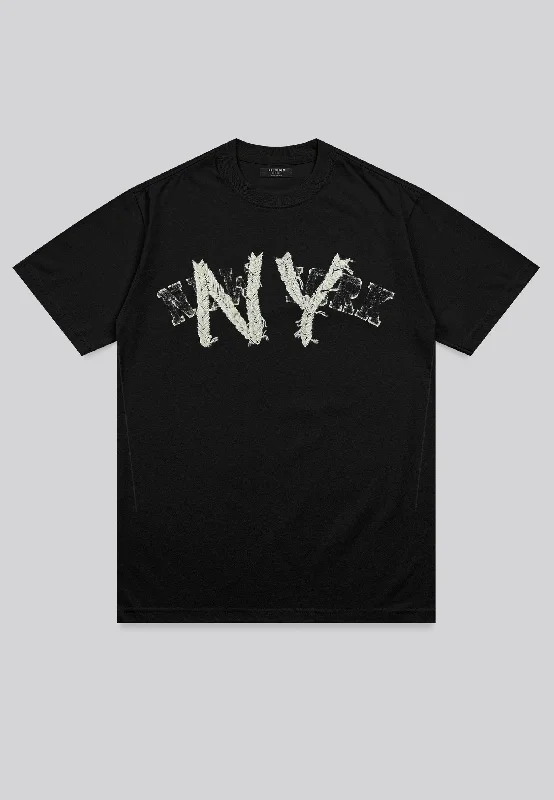 Men's ultra-breathable athletic t-shirt-NEW YORK T-SHIRT BLACK