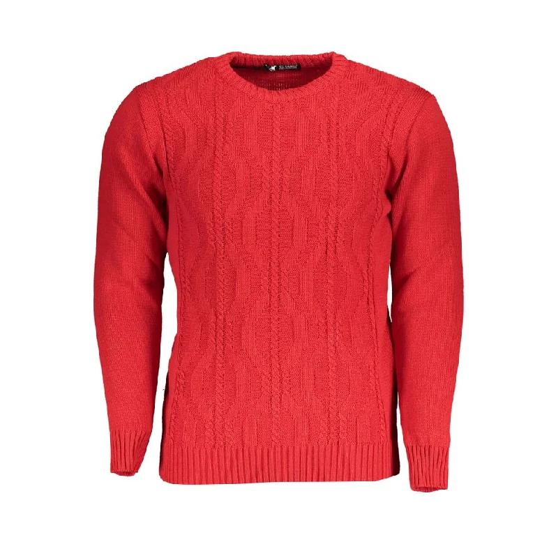 Men's weather-resistant knitwear-U.S. Grand Polo  Fabric Men's Sweater