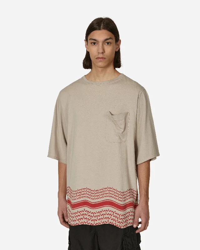 Men's organic cotton blend t-shirt-Oversized Shemag T-Shirt Beige