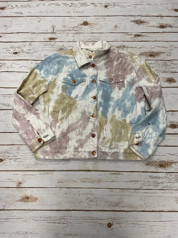 Men's summer casual jacket-Jacket Denim By Pilcro In Tie Dye Print, Size: S