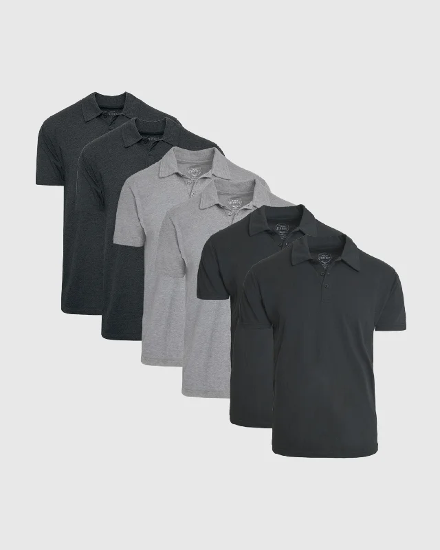 Men's sustainable casual wear polo shirt-Neutral Classic Polo 6-Pack