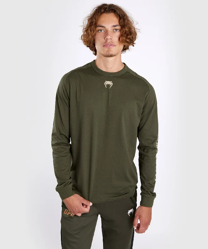 Men's ultra-breathable athletic t-shirt-UFC Adrenaline by Venum Fight Week Men’s Long-sleeve T-shirt - Khaki