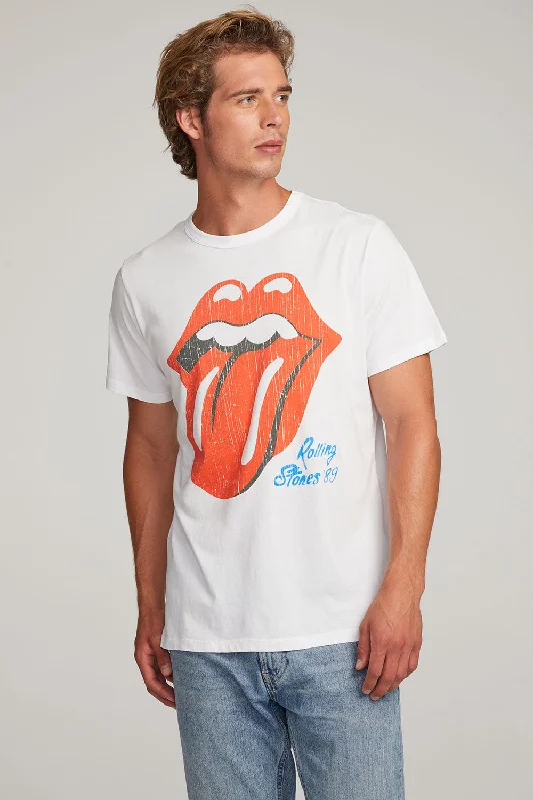 Men's sustainable jersey t-shirt-Rolling Stones Steel Wheels Tour Mens Tee