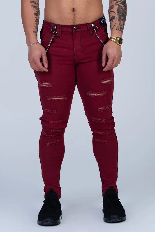 Men's comfortable casual wear pants-ANDY CHERRY HAND-ABRADED JEAN