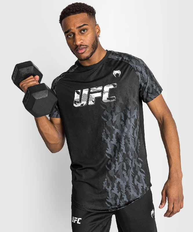 Men's antibacterial fabric t-shirt-UFC Venum Authentic Fight Week Men's Performance Short Sleeve T-shirt - Black