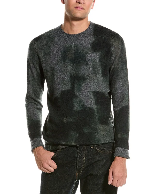 Men's adventure sweater-Autumn Cashmere Watercolor Wool & Cashmere-Blend Crewneck Sweater