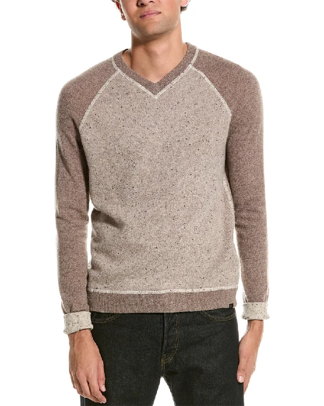 Men's all-season sweater-Autumn Cashmere Reversible Birdseye Cashmere V-Neck Sweater