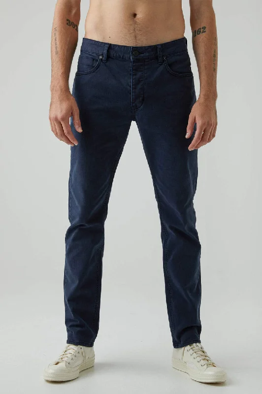 Men's wrinkle-free gym pants-Neuw Lou Slim Twill - Navy