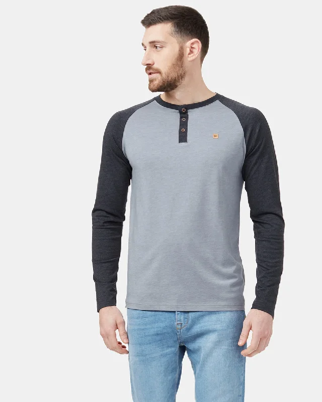 Men's sustainable jersey t-shirt-Baker Henley Longsleeve